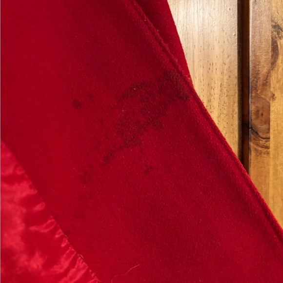 Vintage 80’s Red Wool Open Front Swing Coat - Picture 7 of 11